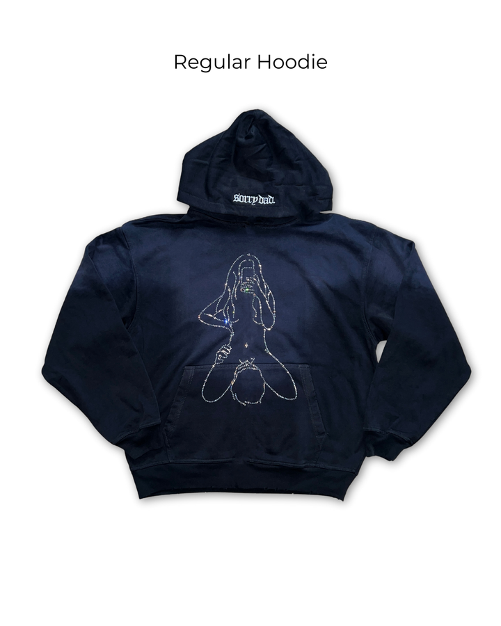 Rhinestone 'FaceTime' Potassium Wash Hoodie