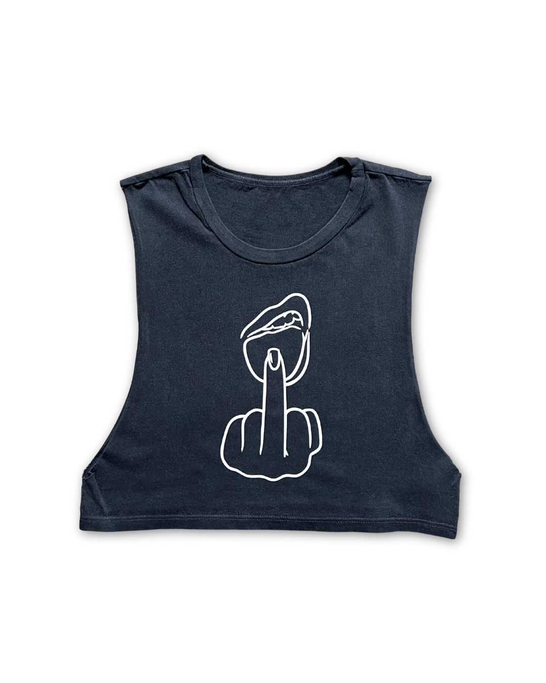 'Unapologetic' Cropped Muscle Tank