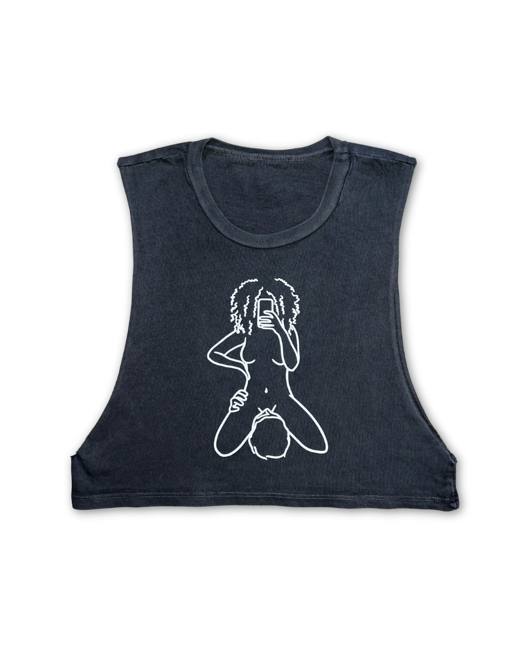 Curly Girl 'FaceTime' Cropped Muscle Tank