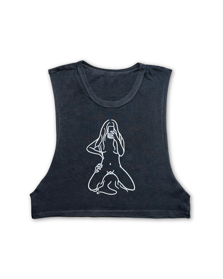 Girl-on-Girl 'FaceTime' Cropped Muscle Tank