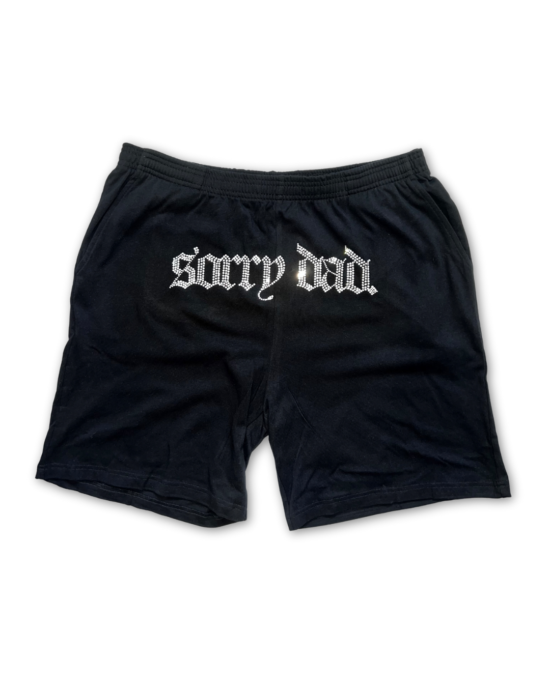 Rhinestone 'Sorry Dad' Gym Class Shorts