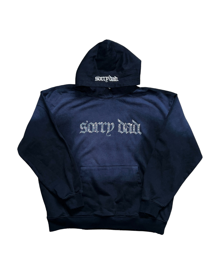 Rhinestone 'Sorry Dad' Potassium Wash Hoodie