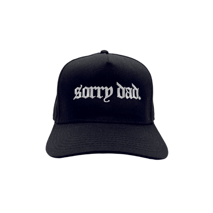 Black 'Sorry Dad' Embroidered Baseball Hat