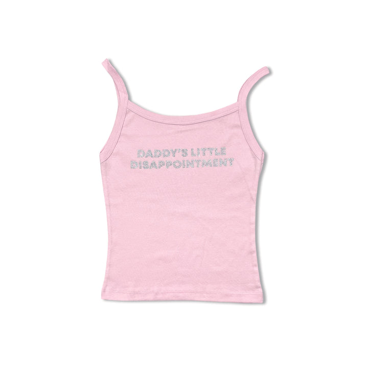 Pink 'Daddy's Little Disappointment' Rhinestone Tank