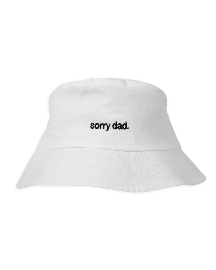 White 'Sorry Dad' Bucket Hat