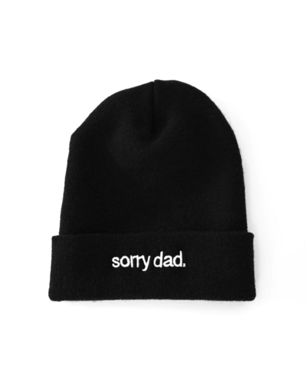 Black 'Sorry Dad' Beanie